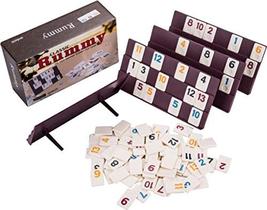 Smilejoy Rummy Large Numbers Edition, Original Rummy Tile Game, Rummy Cube Game com caixa, Rummy Royal Board Game Rummy Tiles na caixa de papel 106, Azulejos