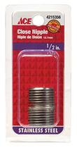 Smith Cooper Nipple SS 1/2" de aço inoxidável 304 Smith Cooper Nipple SS 1/2" de aço inoxidável 304