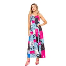 SML FASHION Vestido Midi com Alça Regulável Estampado