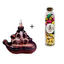Smoke Waterfall + garrafa de 70 cones de incenso Lotus Smoke Smoke Waterfall + garrafa de 70 cones de incenso Lotus Smoke