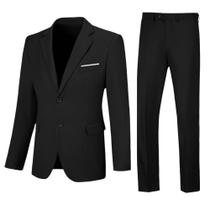 Smoking de formatura Suit Netsky Black Slim Fit Prom, 2 peças para homens