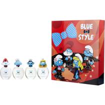Smurfs 3D Variedade 4 Piece Set Azul e Estilo Com Papa Smurf,