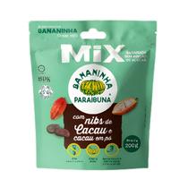Snack Bananinha Mix Sem Açúcar Com Nibs De Cacau - Paraibuna 200g