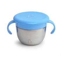 Snack Catcher Cup Munchkin Snack+ Aço Inoxidável 250mL Azul