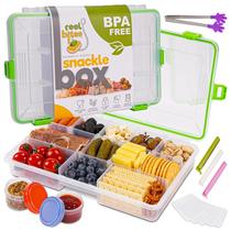 Snack Container Reel Bites Snackle Box para viagens, lavável na máquina de lavar louça