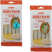 Snack cremoso nutrisco cães 14g frango com 4 un - kit com 2