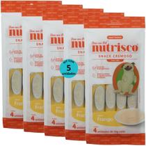 Snack cremoso nutrisco cães 14g frango com 4 un - kit com 5