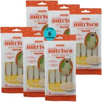 Snack cremoso nutrisco cães 14g frango com 4 un - kit com 6