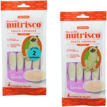 Snack cremoso nutrisco cães 14g salmão com 4 un - kit com 2 Snack cremoso nutrisco cães 14g salmão com 4 un - kit com 2