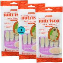 Snack cremoso nutrisco cães 14g salmão com 4 un - kit com 3 Snack cremoso nutrisco cães 14g salmão com 4 un - kit com 3