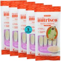 Snack cremoso nutrisco cães 14g salmão com 4 un - kit com 5 Snack cremoso nutrisco cães 14g salmão com 4 un - kit com 5