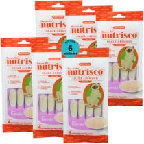 Snack cremoso nutrisco cães 14g salmão com 4 un - kit com 6 Snack cremoso nutrisco cães 14g salmão com 4 un - kit com 6