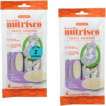 Snack cremoso nutrisco gatos 14g atum e bacalhau com 4 un - kit com 2 Snack cremoso nutrisco gatos 14g atum e bacalhau com 4 un - kit com 2