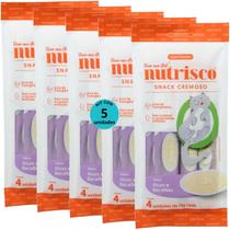 Snack cremoso nutrisco gatos 14g atum e bacalhau com 4 un - kit com 5 Snack cremoso nutrisco gatos 14g atum e bacalhau com 4 un - kit com 5