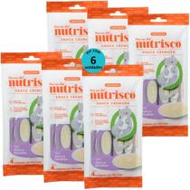 Snack cremoso nutrisco gatos 14g atum e bacalhau com 4 un - kit com 6 Snack cremoso nutrisco gatos 14g atum e bacalhau com 4 un - kit com 6