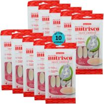 Snack cremoso nutrisco gatos 14g atum e camarão com 4 un - kit com 10 Snack cremoso nutrisco gatos 14g atum e camarão com 4 un - kit com 10