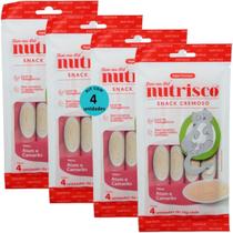 Snack cremoso nutrisco gatos 14g atum e camarão com 4 un - kit com 4 Snack cremoso nutrisco gatos 14g atum e camarão com 4 un - kit com 4