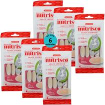 Snack cremoso nutrisco gatos 14g atum e camarão com 4 un - kit com 6 Snack cremoso nutrisco gatos 14g atum e camarão com 4 un - kit com 6