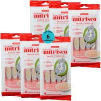 Snack cremoso nutrisco gatos 14g atum e caranguejo com 4 un - kit com 6 Snack cremoso nutrisco gatos 14g atum e caranguejo com 4 un - kit com 6