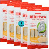 Snack cremoso nutrisco gatos adultos 14g frango com 4 un - kit com 5