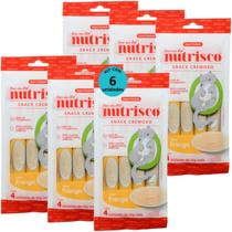 Snack cremoso nutrisco gatos adultos 14g frango com 4 un - kit com 6