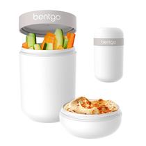 Snack Cup Bentgo, reutilizável, design à prova de vazamentos, 480 ml, branco