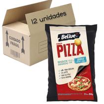 Snack De Arroz Sabor Pizza Belive 35G (12 Pacotes)