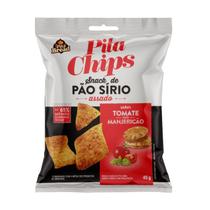 Snack de Pão Sírio Sabor Tomate com Manjericão Pita Chips 45g