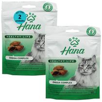 Snack hana healthy life ômega complex para gatos adultos 60g kit com 2 Snack hana healthy life ômega complex para gatos adultos 60g kit com 2