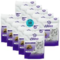 Snack hana healthy life ph balance para gatos adultos 60g kit com 10