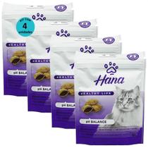 Snack hana healthy life ph balance para gatos adultos 60g kit com 4
