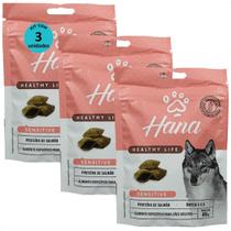 Snack hana healthy life sensitive cães adultos 65g kit com 3 Snack hana healthy life sensitive cães adultos 65g kit com 3
