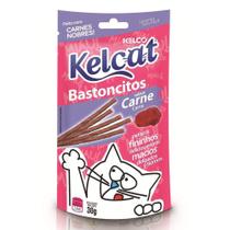 Snack KelCat Bastoncitos para Gatos Sabor Carne - 30g - 1 unidade - Kelcat / Kelco Pet