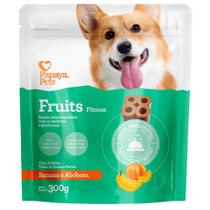 Snack Papaya Pets Fruits Fitness para Cães Adultos Sabor Banana e Abóbora 300gr