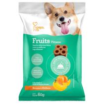 Snack Papaya Pets Fruits Fitness para Cães Adultos Sabor Banana e Abóbora 60gr