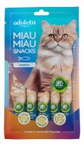 Snack Para Gatos Adoleta Miau Miau Sabor Sardinha 5 X 15 Gr