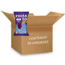 Snack Purple Sweet Potato - Chips De Batatas-doces Roxas Roots To Go Contendo 3 Pacotes De 45g Cada