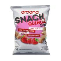 Snack Quinua Zero Recheado Sabor Morango Amana 40g