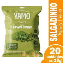 Snack Yamo Topway Ervas Finas 25g - Embalagem com 20 Unidades Snack Yamo Topway Ervas Finas 25g - Embalagem com 20 Unidades