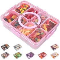 Snackle Box Container KEYVOZ Travel Charcuterie Box rosa