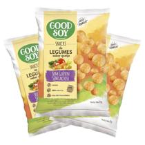 Snacks De Soja Good Soy De Legumes Sabor Queijo Contendo 3 Pacotes De 25g Cada Snacks De Soja Good Soy De Legumes Sabor Queijo Contendo 3 Pacotes De 25g Cada