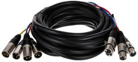 Snake Cable Monoprice 4 canais XLR macho para XLR fêmea 6 m Snake Cable Monoprice 4 canais XLR macho para XLR fêmea 6 m