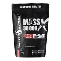 Snake Dragon Hipercalórico Mass X Black 30.000 Refil 1,4Kg 724 Kcal + Whey Protein Isolado e Concentrado - 25 Vitaminas e Minerais Proteínas