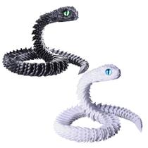 Snake WUQIREN impresso em 3D de 18 polegadas em preto e branco, conjunto de 2