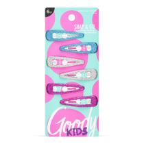 Snap Clips Goody Kids Contour, 6 unidades, cores brilhantes variadas