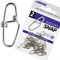 Snap De Pesca Quick Lock Marine Sports Engate Rápido Para Isca Artificial Vários Tamanhos Cartela 20 Unidades Snap De Pesca Quick Lock Marine Sports Engate Rápido Para Isca Artificial Vários Tamanhos Cartela 20 Unidades