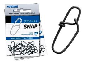 Snap De Pesca Quick Lock N0 12kg 25lb Cart. 20pçs Marine