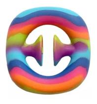 Snap Fidget Toy Finger Hand Grip Especial Rainbow Cor Quente Snap Fidget Toy Finger Hand Grip Especial Rainbow Cor Quente