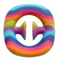 Snap Fidget Toy Finger Hand Grip Especial Rainbow Cor Quente