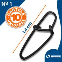 Snap Pesca Super Force Matadeira Cartela 10pcs Engate Rapido